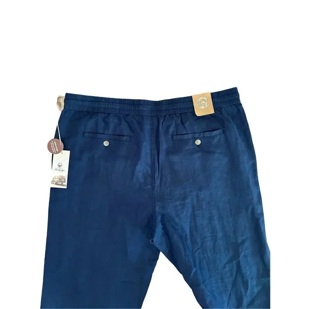 NWT Panama Jack men’s Linen Blend Navy Blue Pants size XL